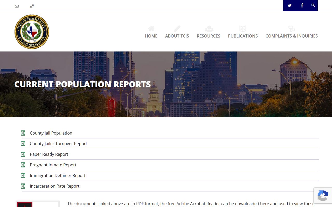 Starr County inmate population TCJS population reports page